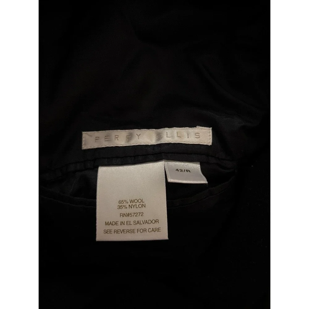 Perry Ellis men's 42R wool blend‎ dress coat black
